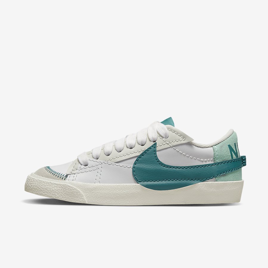 Giày Nike Blazer Low '77 Jumbo Nữ Trắng Xanh