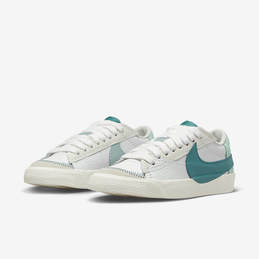 Giày Nike Blazer Low '77 Jumbo Nữ Trắng Xanh