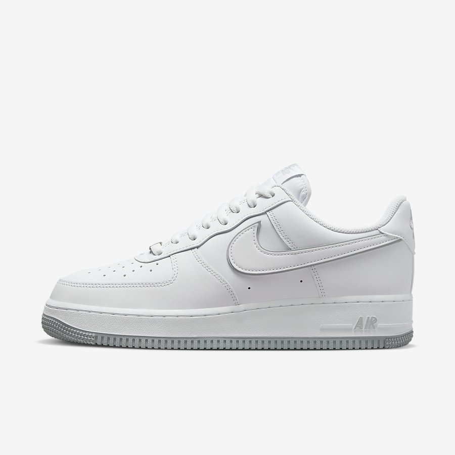 Giày Nike Air Force 1 '07 Nam Trắng Xám