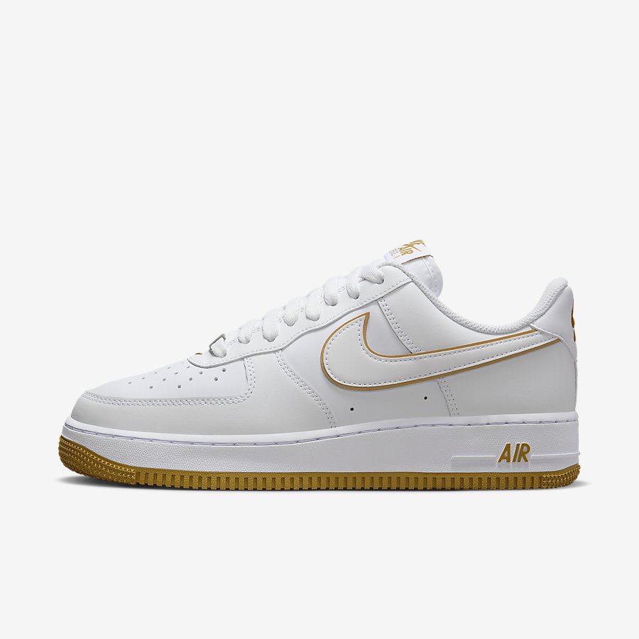 Giày Nike Air Force 1 '07 Nam Trắng Vàng