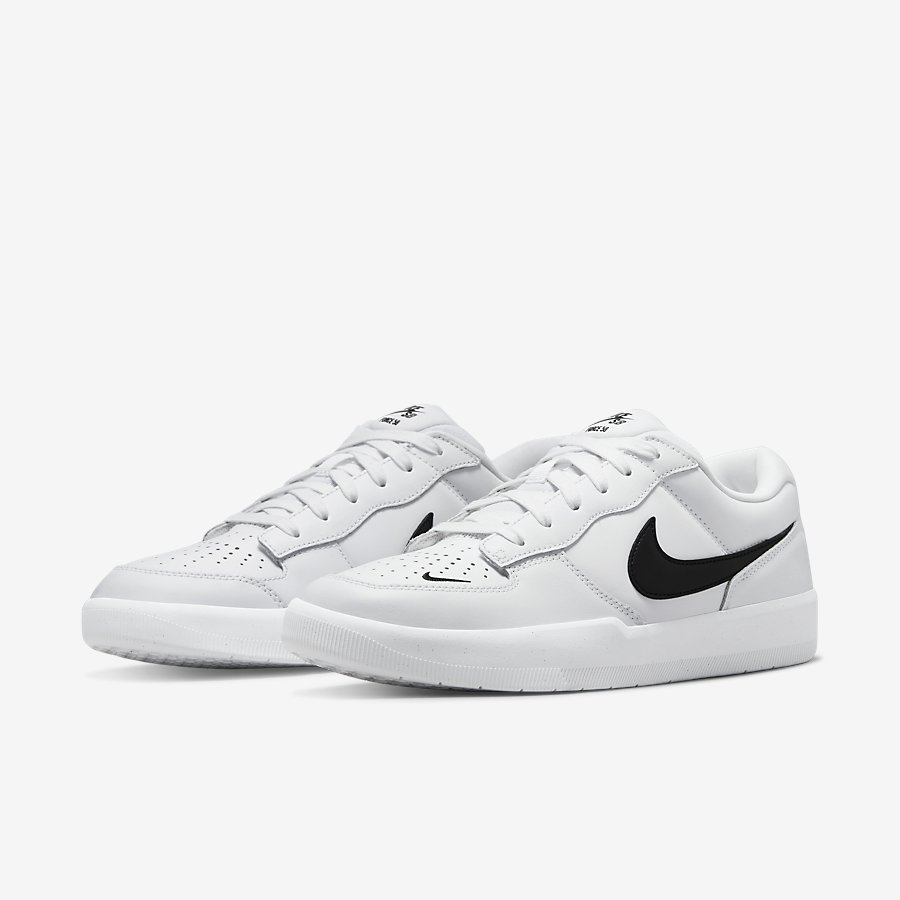 Giày Nike SB Force 58 Premium Nữ Trắng Đen