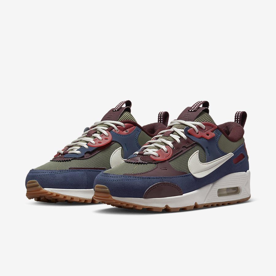 Giày Nike Air Max 90 Futura Nữ Xanh Đỏ