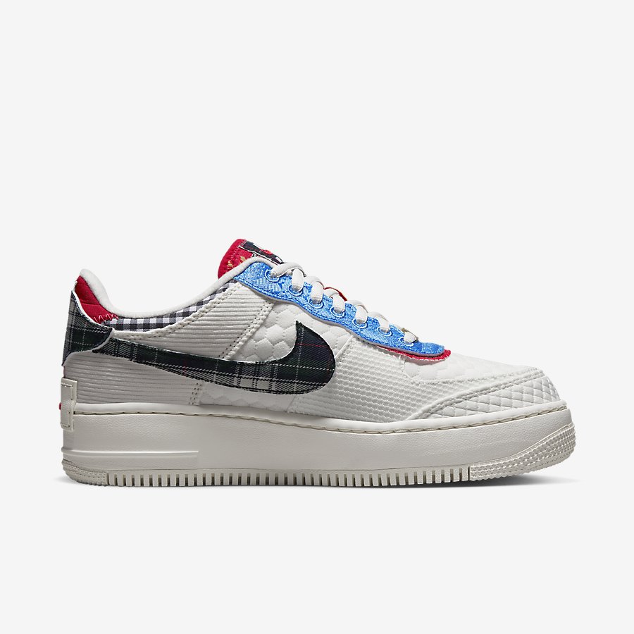 Giày Nike Air Force 1 Shadow Nữ Trắng Xanh Đỏ