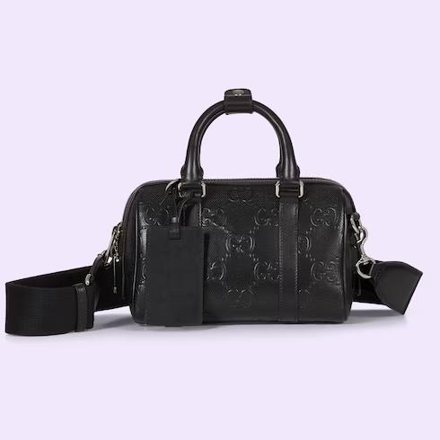 Túi Gucci Gg Embossed Mini Duffle Bag Nữ Màu Đen