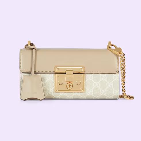 Túi Gucci Padlock Mini Shoulder Bag Nữ Màu Trắng Be
