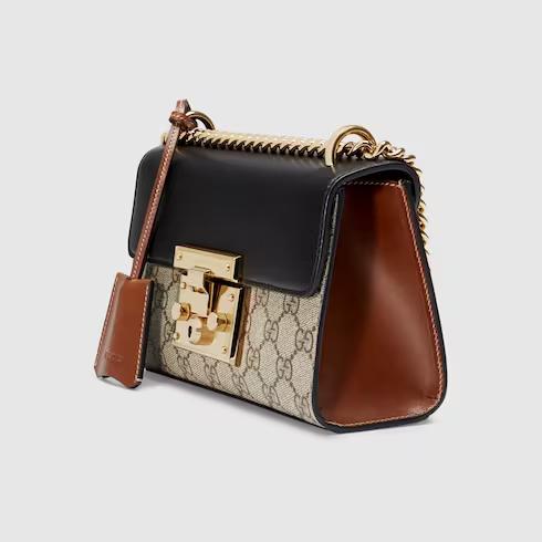 Túi Gucci Padlock Small Gg Shoulder Bag Nữ Màu Đen Nâu