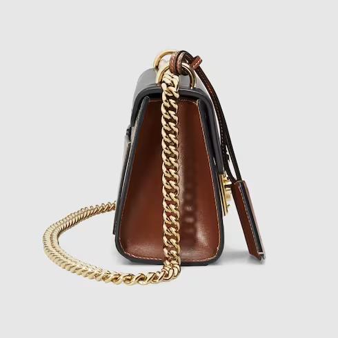 Túi Gucci Padlock Small Gg Shoulder Bag Nữ Màu Đen Nâu