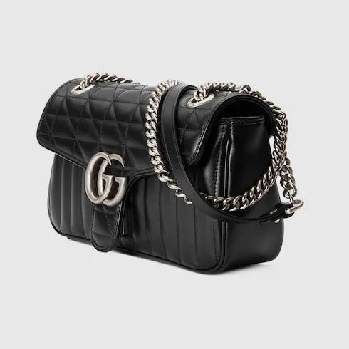 Túi Gucci Gg Marmont Small Shoulder Bag Nữ Màu Đen Sọc Dài