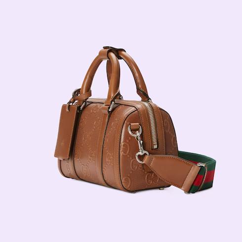 Túi Gucci Gg Embossed Mini Duffle Bag Nữ Màu Nâu