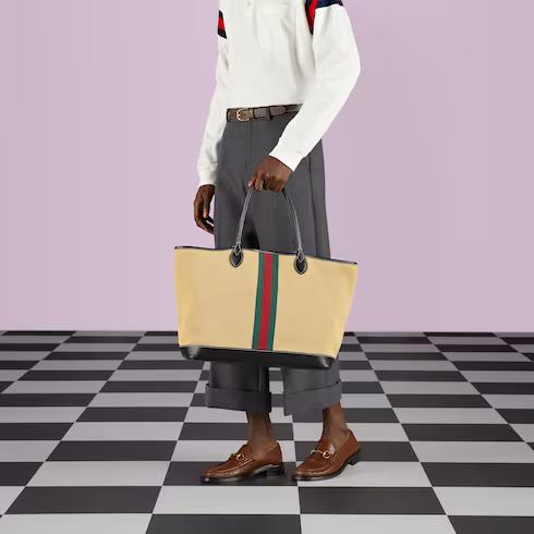 Túi Gucci Ophidia Large Foldable Tote Bag Nữ Màu Be