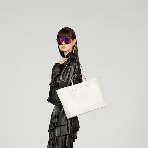 Túi Gucci Ophidia Medium Tote Bag Nữ Màu Trắng