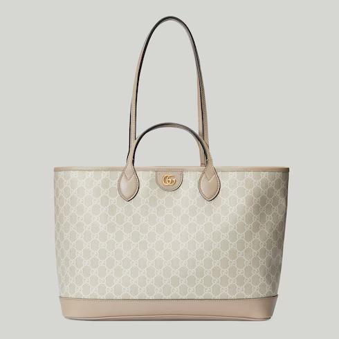 Túi Gucci Ophidia Medium Tote Bag Nữ Màu Trắng Be