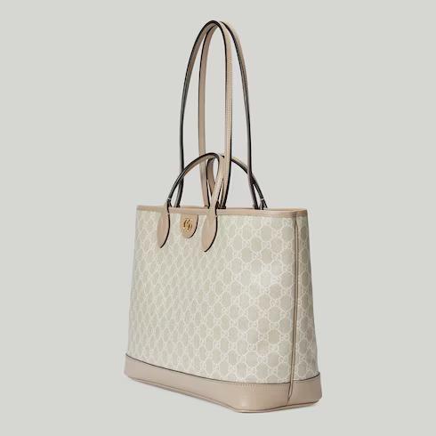 Túi Gucci Ophidia Medium Tote Bag Nữ Màu Trắng Be