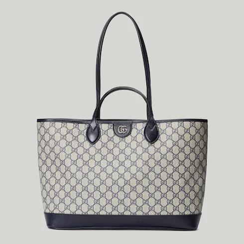 Túi Gucci Ophidia Medium Tote Bag Nữ Màu Xanh Dương Be