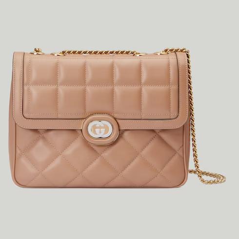 Túi Gucci Deco Small Shoulder Bag Nữ Màu Hồng Be