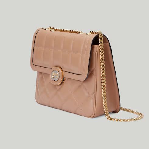 Túi Gucci Deco Small Shoulder Bag Nữ Màu Hồng Be