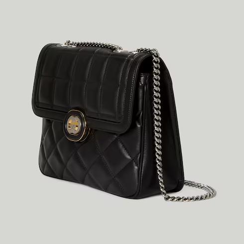 Túi Gucci Deco Small Shoulder Bag Nữ Màu Đen Vuông