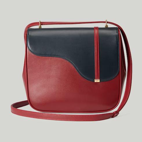 Túi Gucci Equestrian Inspired Shoulder Bag Nữ Màu Xanh Dương Đỏ