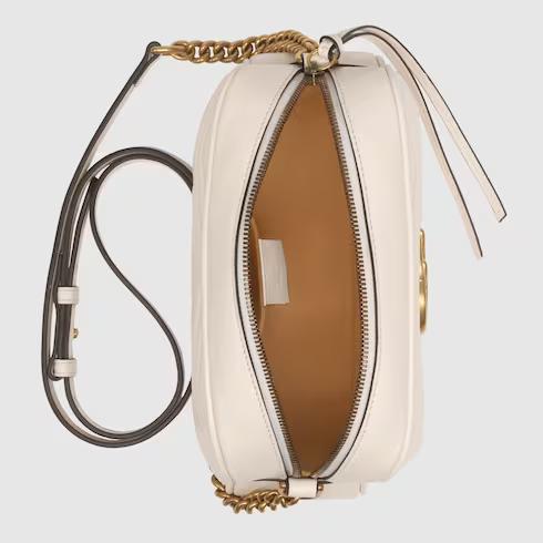 Túi Gucci Gg Marmont Small Shoulder Bag Nữ Da Màu Trắng