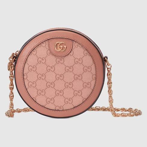 Túi Gucci Ophidia Gg Mini Round Shoulder Bag Nữ Màu Hồng