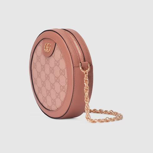 Túi Gucci Ophidia Gg Mini Round Shoulder Bag Nữ Màu Hồng