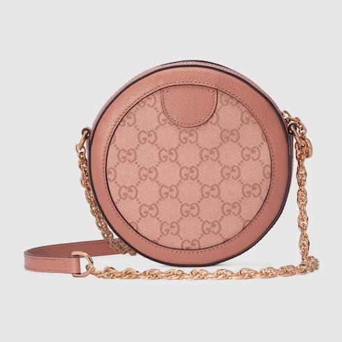 Túi Gucci Ophidia Gg Mini Round Shoulder Bag Nữ Màu Hồng