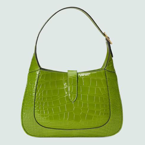 Túi Gucci Jackie 1961 Small Crocodile Bag Nữ Màu Xanh Lá Cây