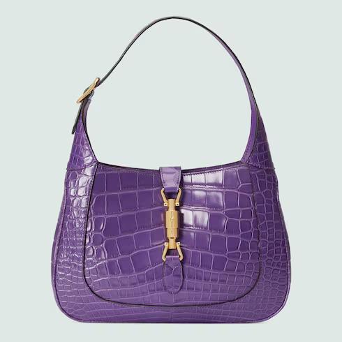 Túi Gucci Jackie 1961 Small Crocodile Bag Nữ Màu Tím