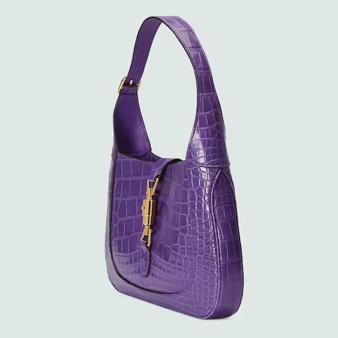 Túi Gucci Jackie 1961 Small Crocodile Bag Nữ Màu Tím