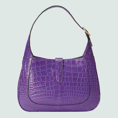 Túi Gucci Jackie 1961 Small Crocodile Bag Nữ Màu Tím