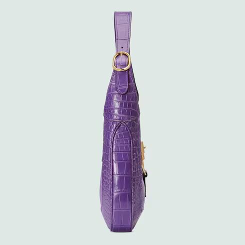 Túi Gucci Jackie 1961 Small Crocodile Bag Nữ Màu Tím