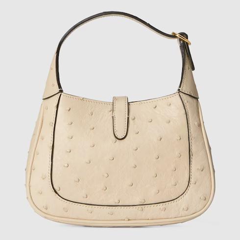 Túi Gucci Jackie 1961 Ostrich Mini Shoulder Bag Nữ Màu Trắng