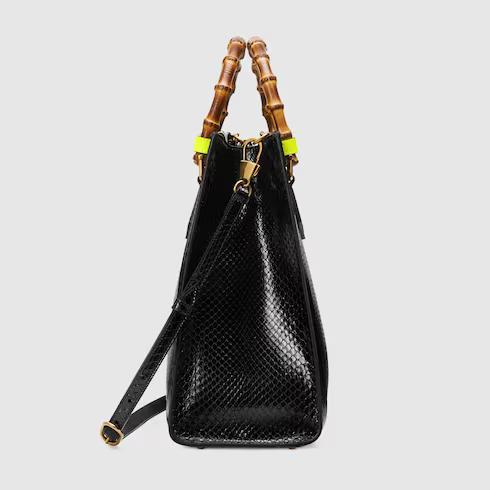 Túi Gucci Diana Medium Python Tote Bag Nữ Màu Đen