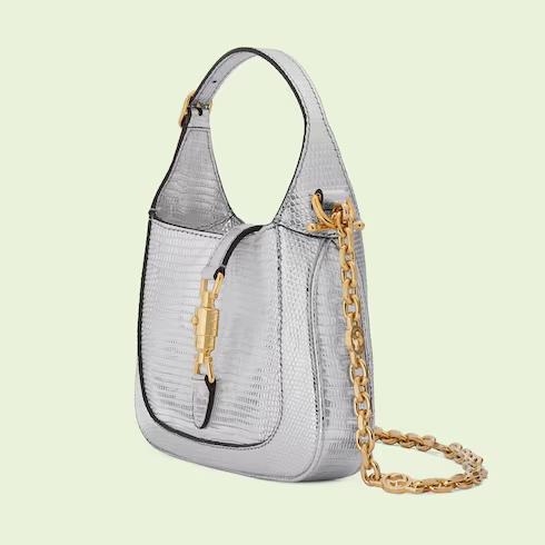 Túi Gucci Jackie 1961 Lizard Mini Bag Nữ Màu Bạc