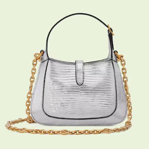 Túi Gucci Jackie 1961 Lizard Mini Bag Nữ Màu Bạc