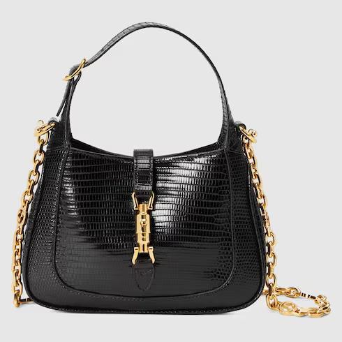 Túi Gucci Jackie 1961 Lizard Mini Bag Nữ Màu Đen