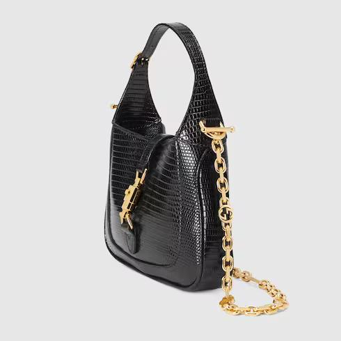 Túi Gucci Jackie 1961 Lizard Mini Bag Nữ Màu Đen