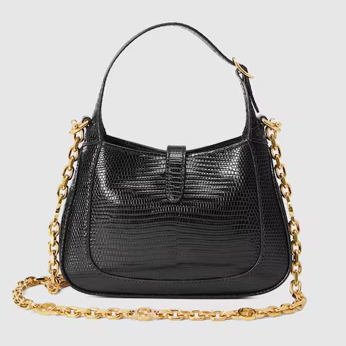 Túi Gucci Jackie 1961 Lizard Mini Bag Nữ Màu Đen