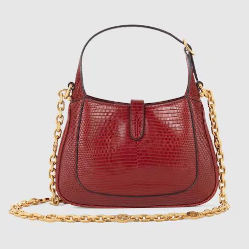 Túi Gucci Jackie 1961 Lizard Mini Bag Nữ Màu Đỏ Đô