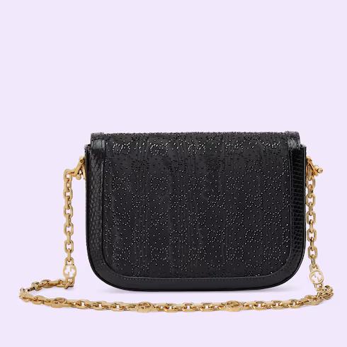 Túi Gucci Horsebit 1955 Gg Crystal Mini Bag Nữ Màu Đen