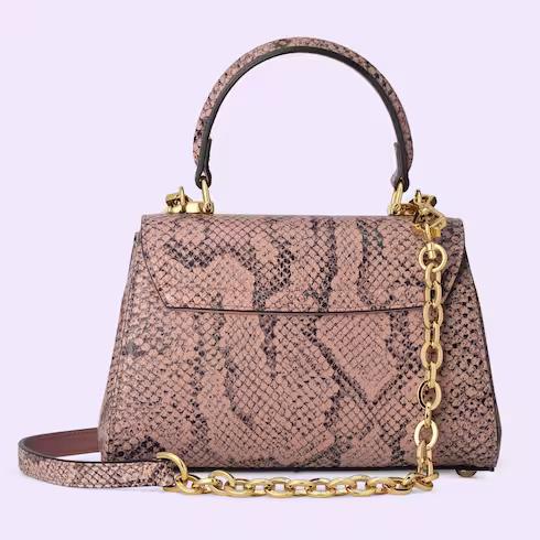 Túi Gucci Horsebit 1955 Python Top Handle Bag Nữ Màu Hồng