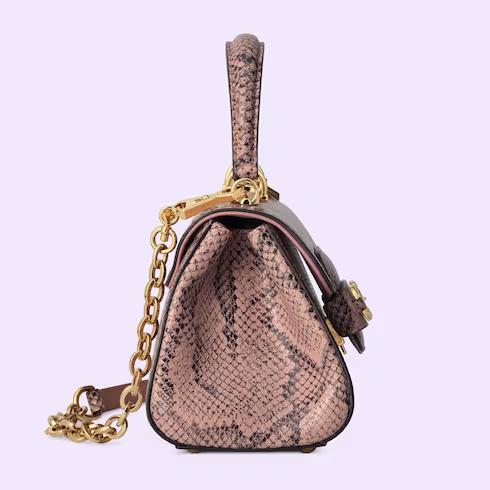 Túi Gucci Horsebit 1955 Python Top Handle Bag Nữ Màu Hồng