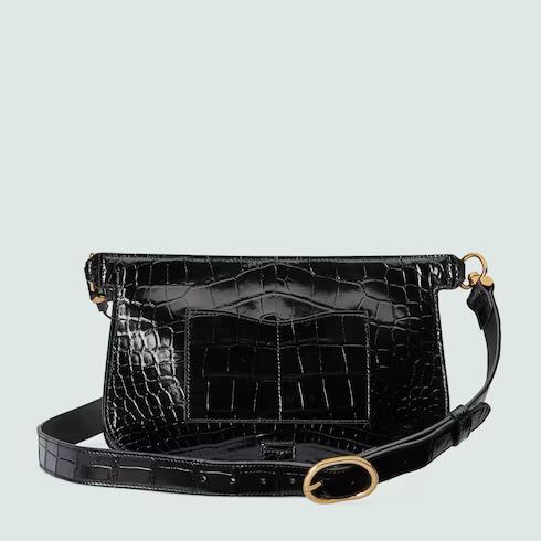 Túi Gucci Blondie Crocodile Belt Bag Nữ Màu Đen