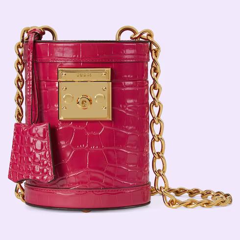 Túi Gucci Nojum Broadway Crocodile Bag Nữ Màu Đỏ