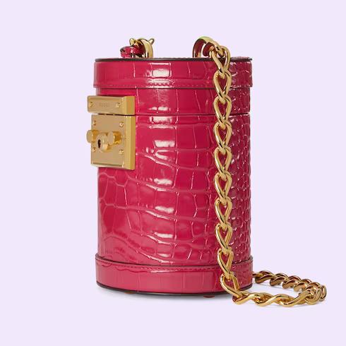 Túi Gucci Nojum Broadway Crocodile Bag Nữ Màu Đỏ