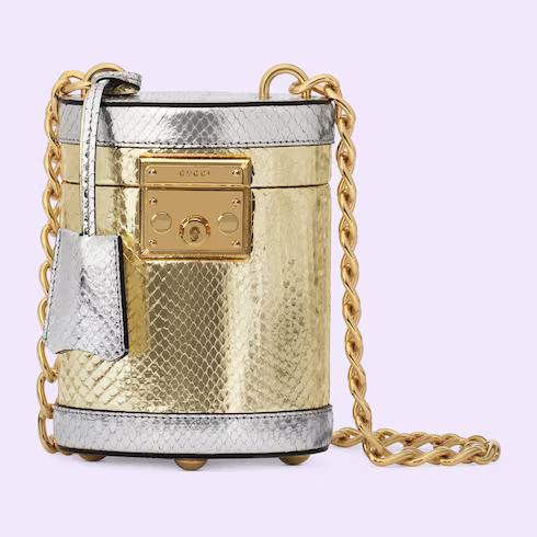 Túi Gucci Nojum Broadway Python Bag Nữ Màu Bạc