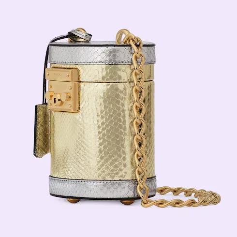 Túi Gucci Nojum Broadway Python Bag Nữ Màu Bạc