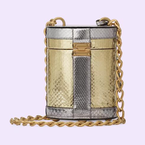 Túi Gucci Nojum Broadway Python Bag Nữ Màu Bạc