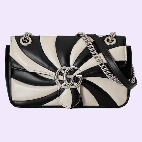 Túi Gucci Gg Marmont Small Shoulder Bag Nữ Màu Đen Trắng