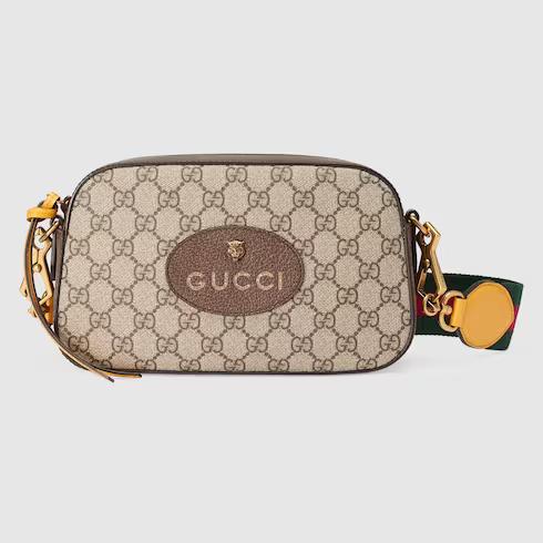 Túi Gucci Neo Vintage Gg Supreme Messenger Bag Nữ Màu Be Nâu